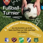 Fußball Flyer in einfachem Stil in Grün Weiß - 1
